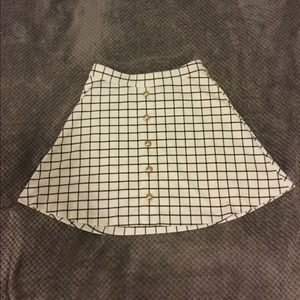 White grid skirt